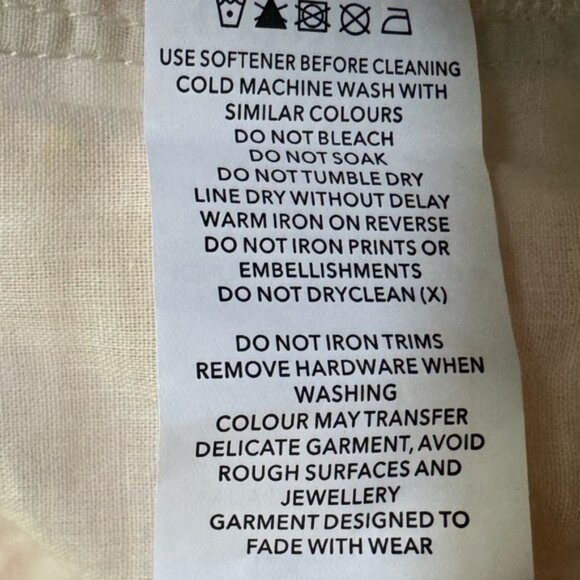 AMALIE SHOWPO NEW Emerita Linen Floral Off Shoulder Twist Crop Top Cotton 10 - Picture 8 of 16